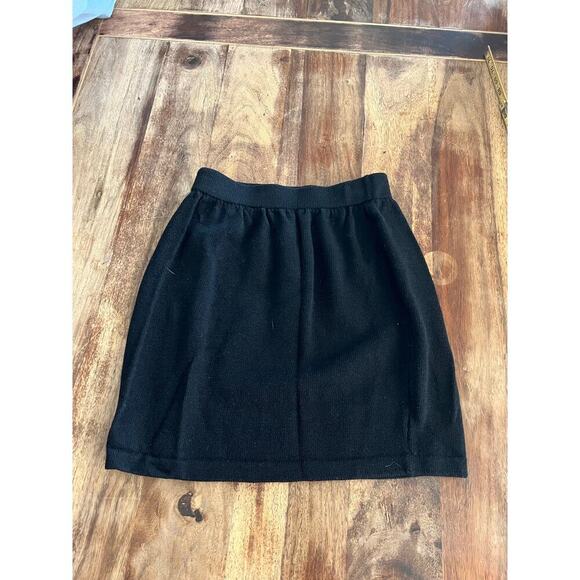 St. John Basics Women's Black Santana Knit Mini Pencil Skirt Size 6 - Picture 3 of 5